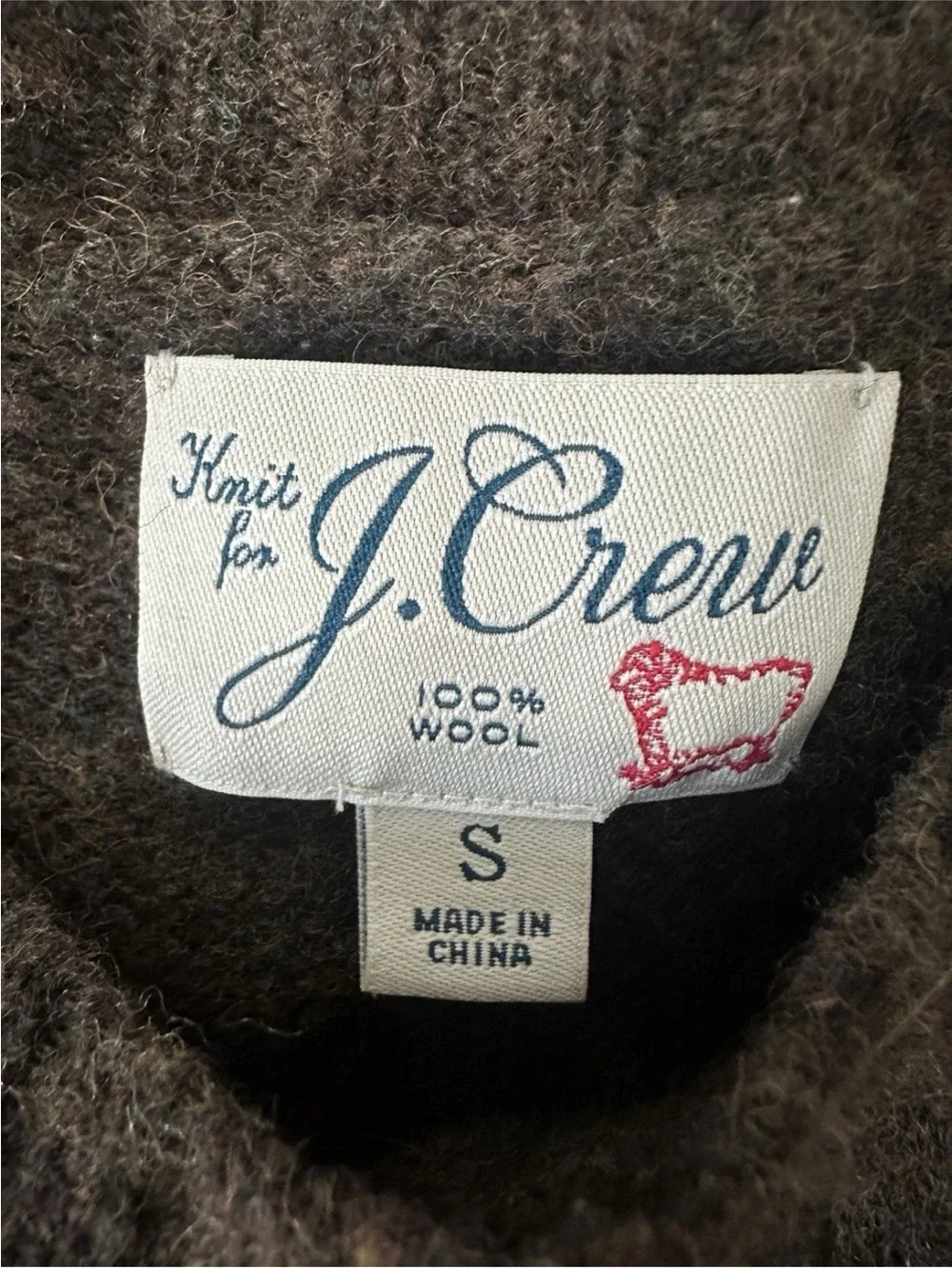 J.Crew 100% Wool Brown Crew Neck Sweater Women’s Small Classic Knit Pullover